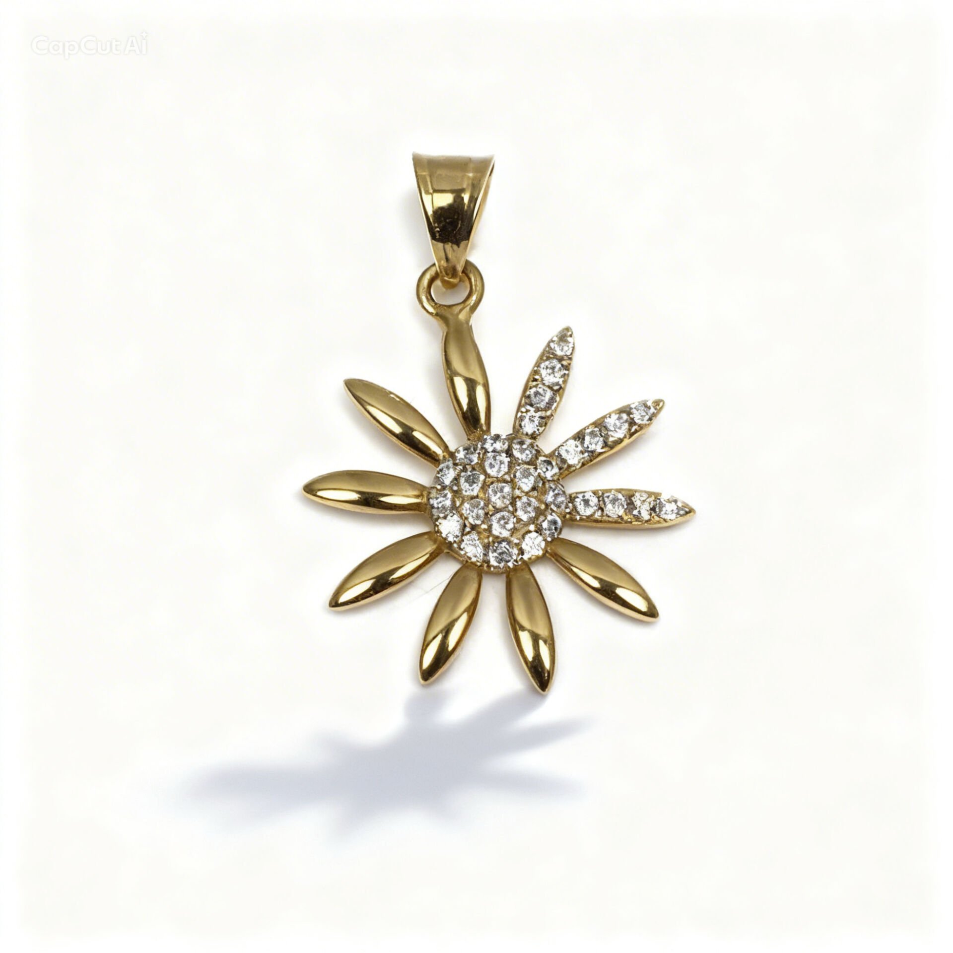 14 Ayar Papatya Altın Kolye Ucu