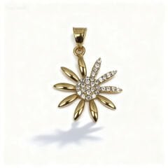 14 Ayar Papatya Altın Kolye Ucu