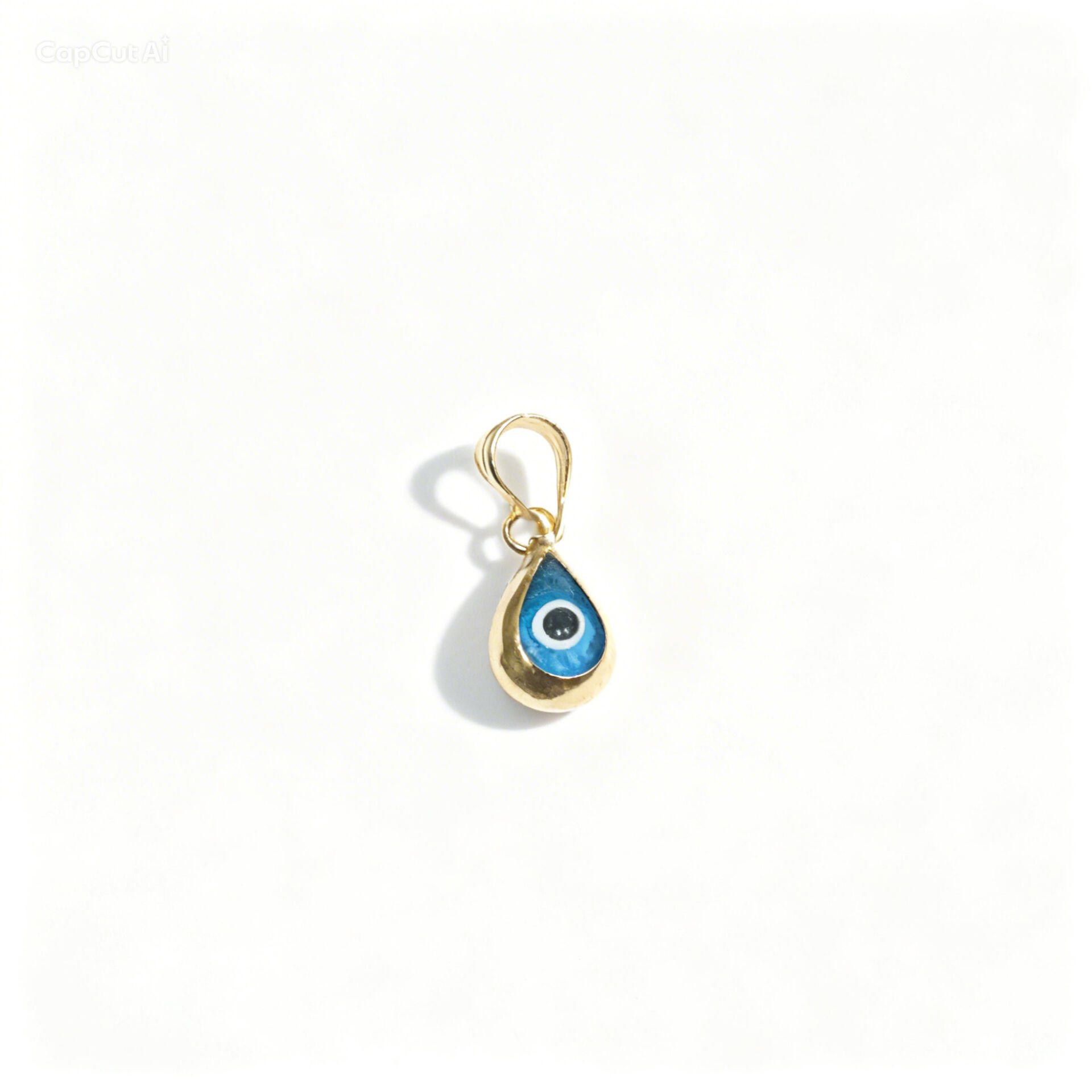 14 Ayar Nazar Boncuklu Altın Kolye Ucu