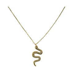 Taşlı yılan kolye