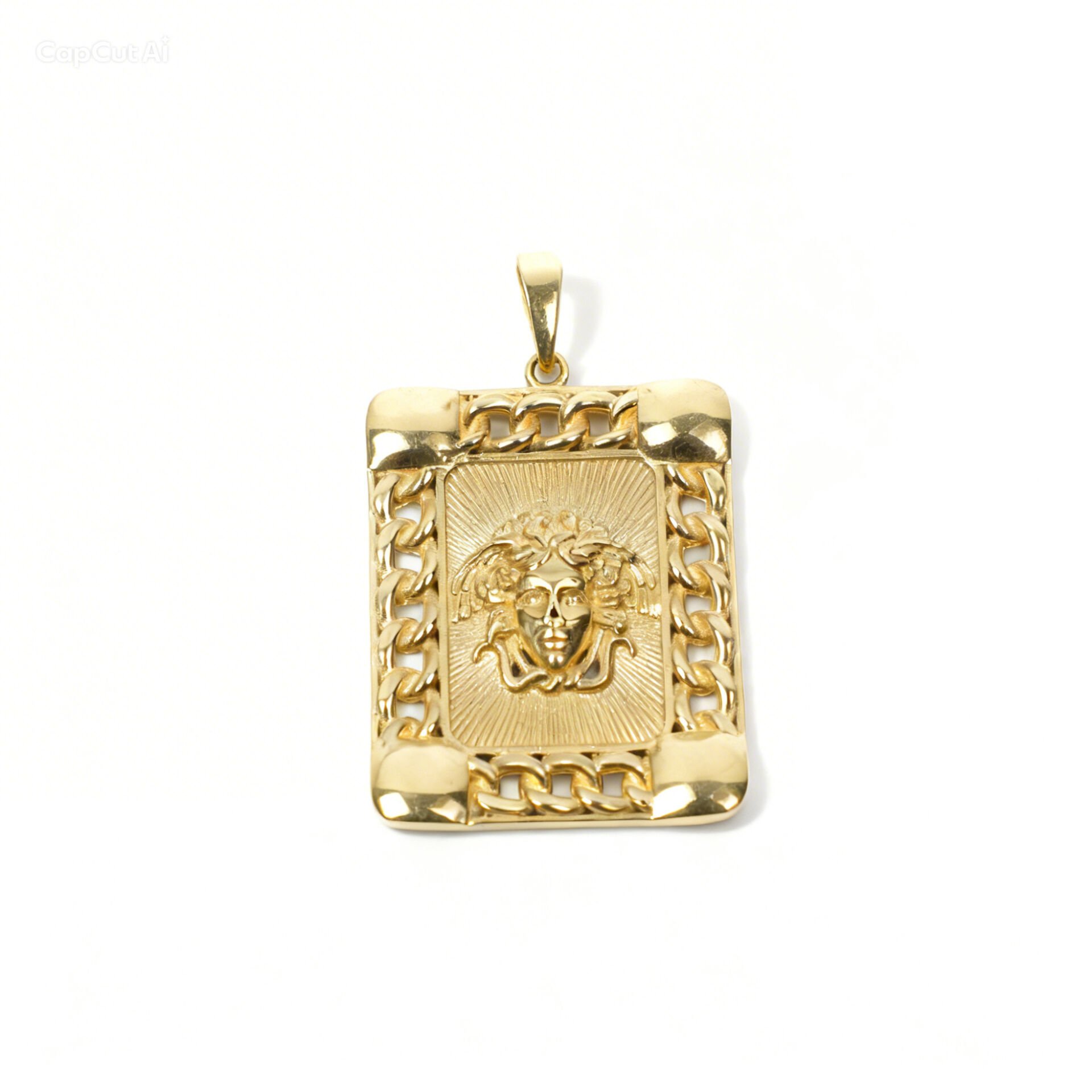 14 Ayar medusa altın kolye ucu