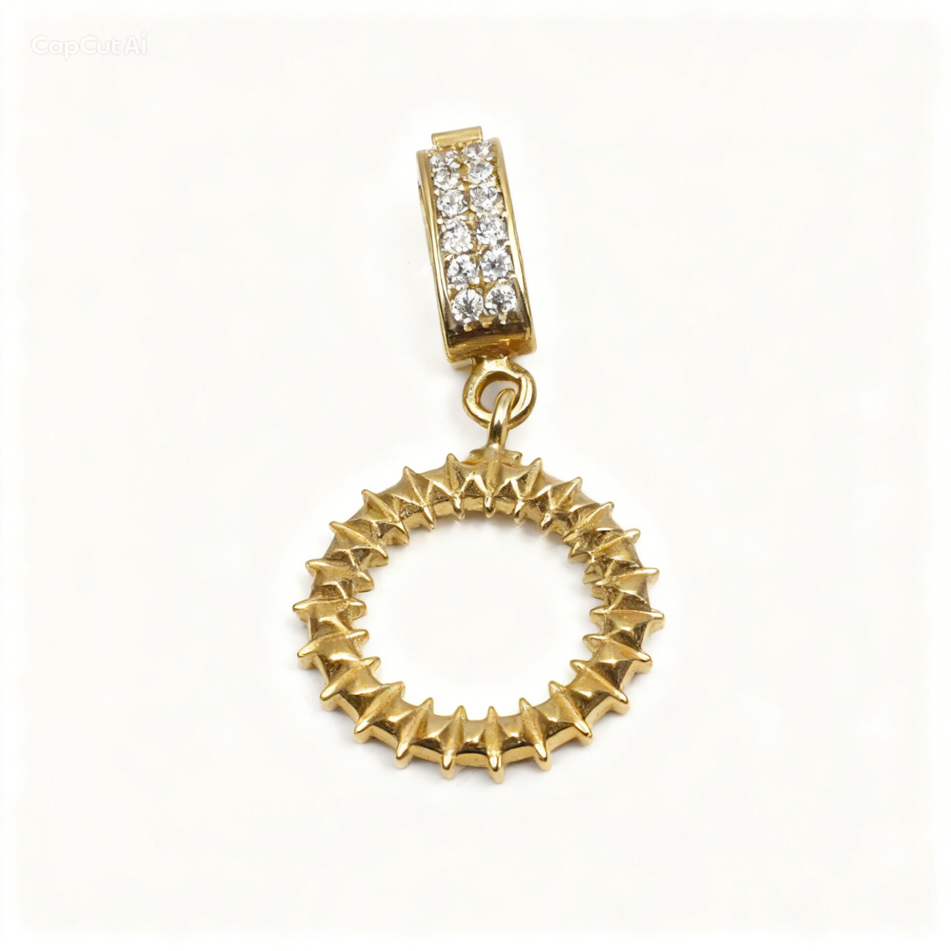 14 Ayar çeyrek çerçeveli altın kolye ucu