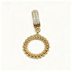 14 Ayar çeyrek çerçeveli altın kolye ucu