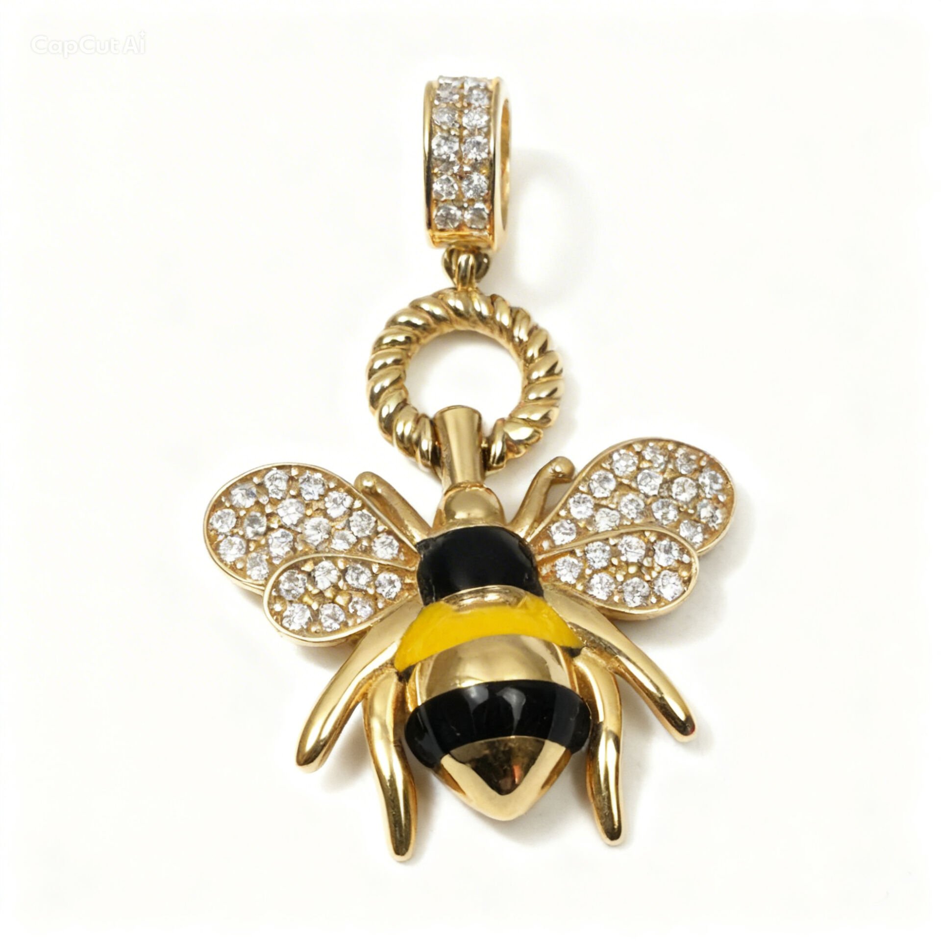 14 ayar altın arı motif kolye ucu