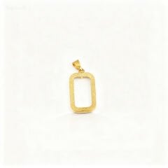 14 ayar külçe çerçeve kolye ucu