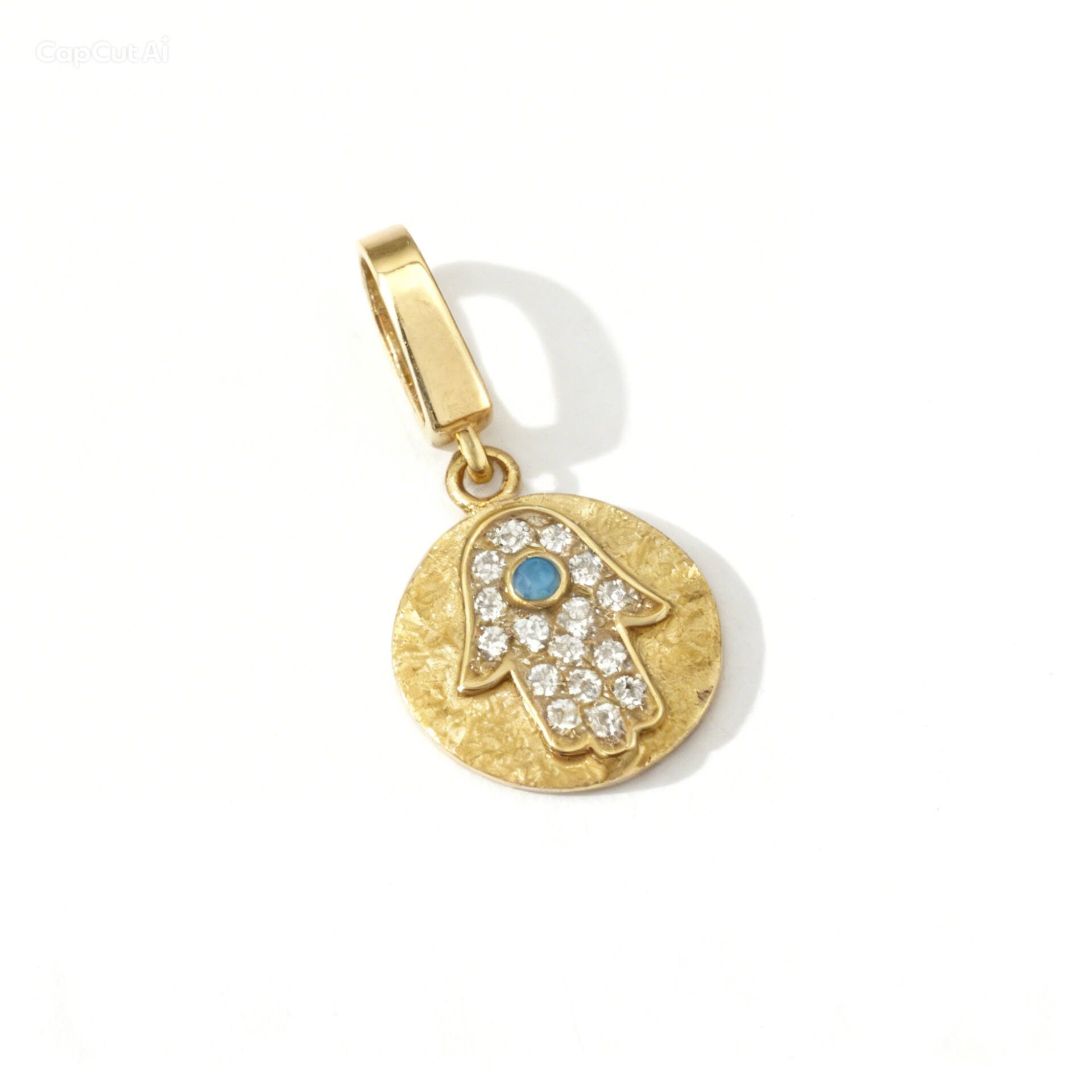 14 ayar Fatma ana eli charm kolye ucu