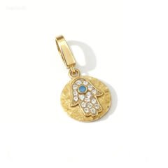 14 ayar Fatma ana eli charm kolye ucu