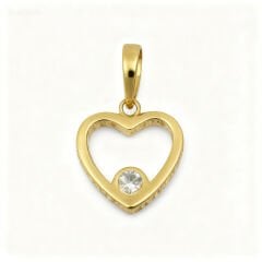 14 ayar kalpli kolye ucu