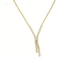 14 ayar taşlı tasarım altın kolye