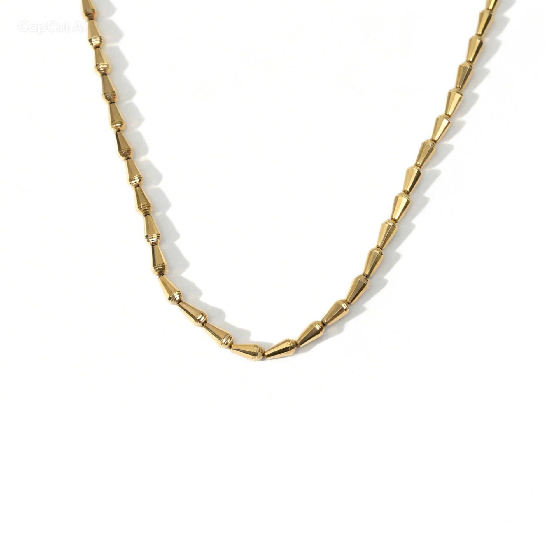 14 ayar koni dizilim altın kolye