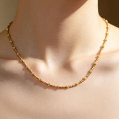 14 ayar kare top altın kolye