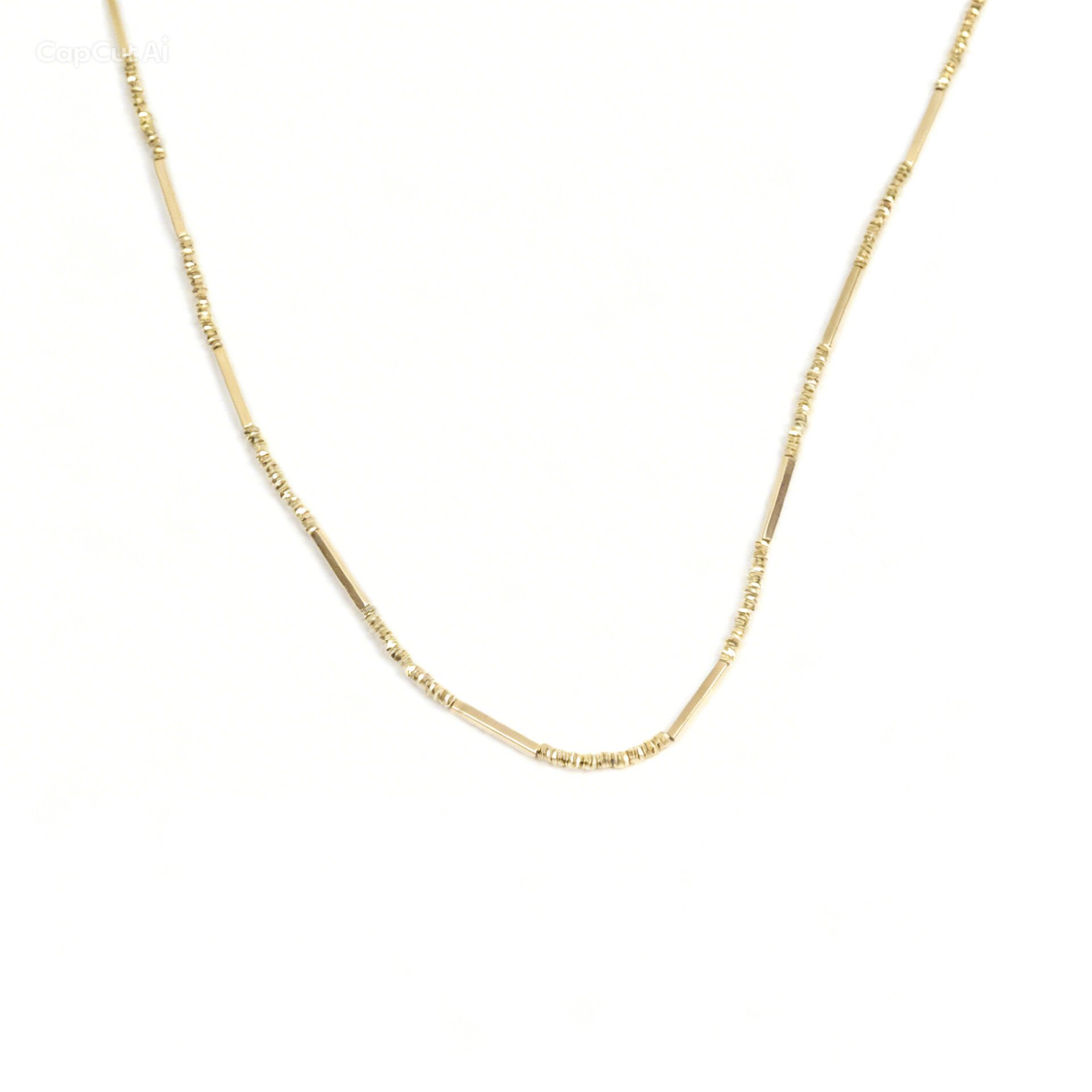 14 ayar boncuklu zincir kolye