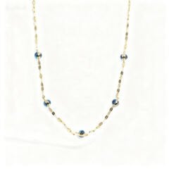 14 ayar nazar boncuklu altın kolye