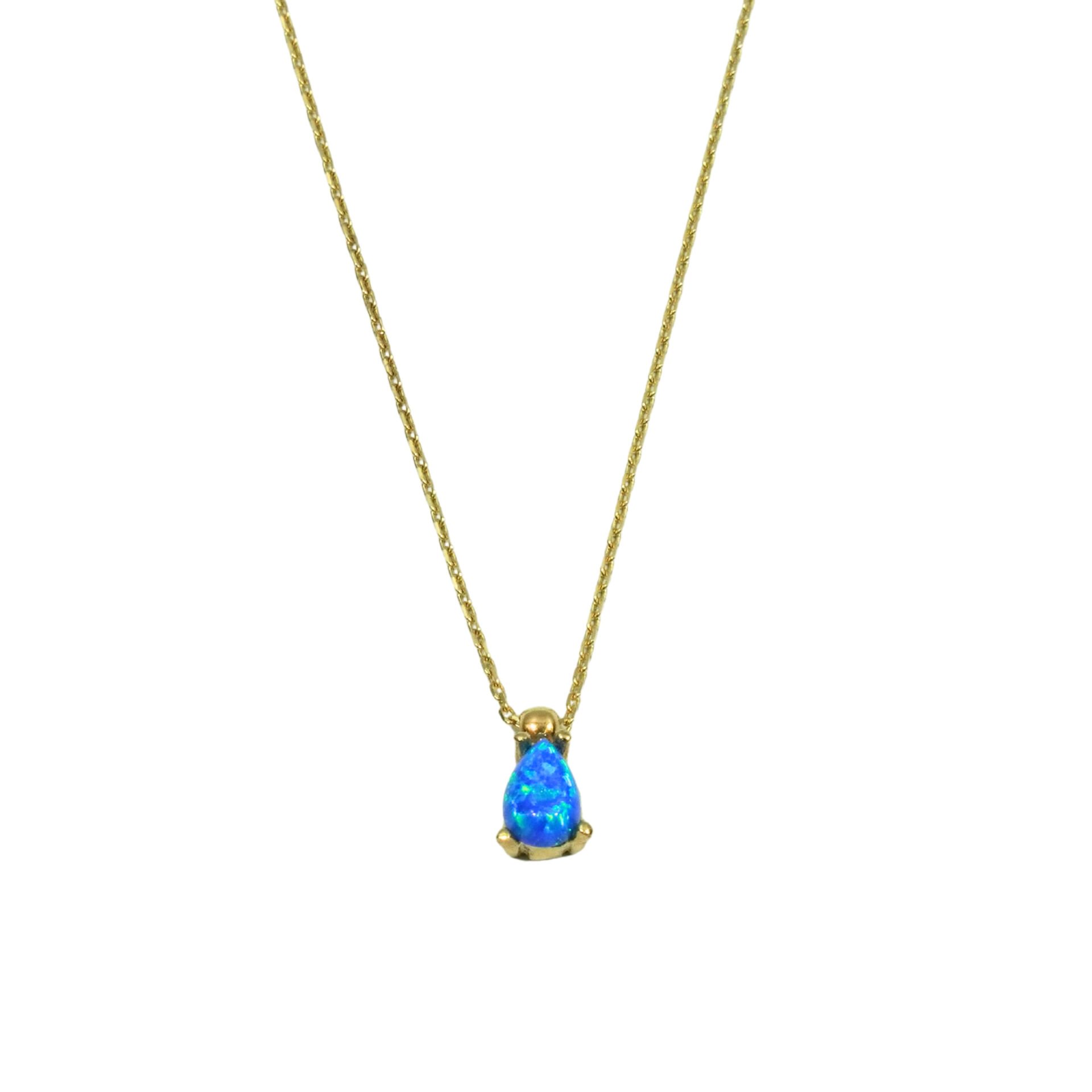 Mavi Damla taşlı kolye