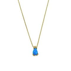 Mavi Damla taşlı kolye