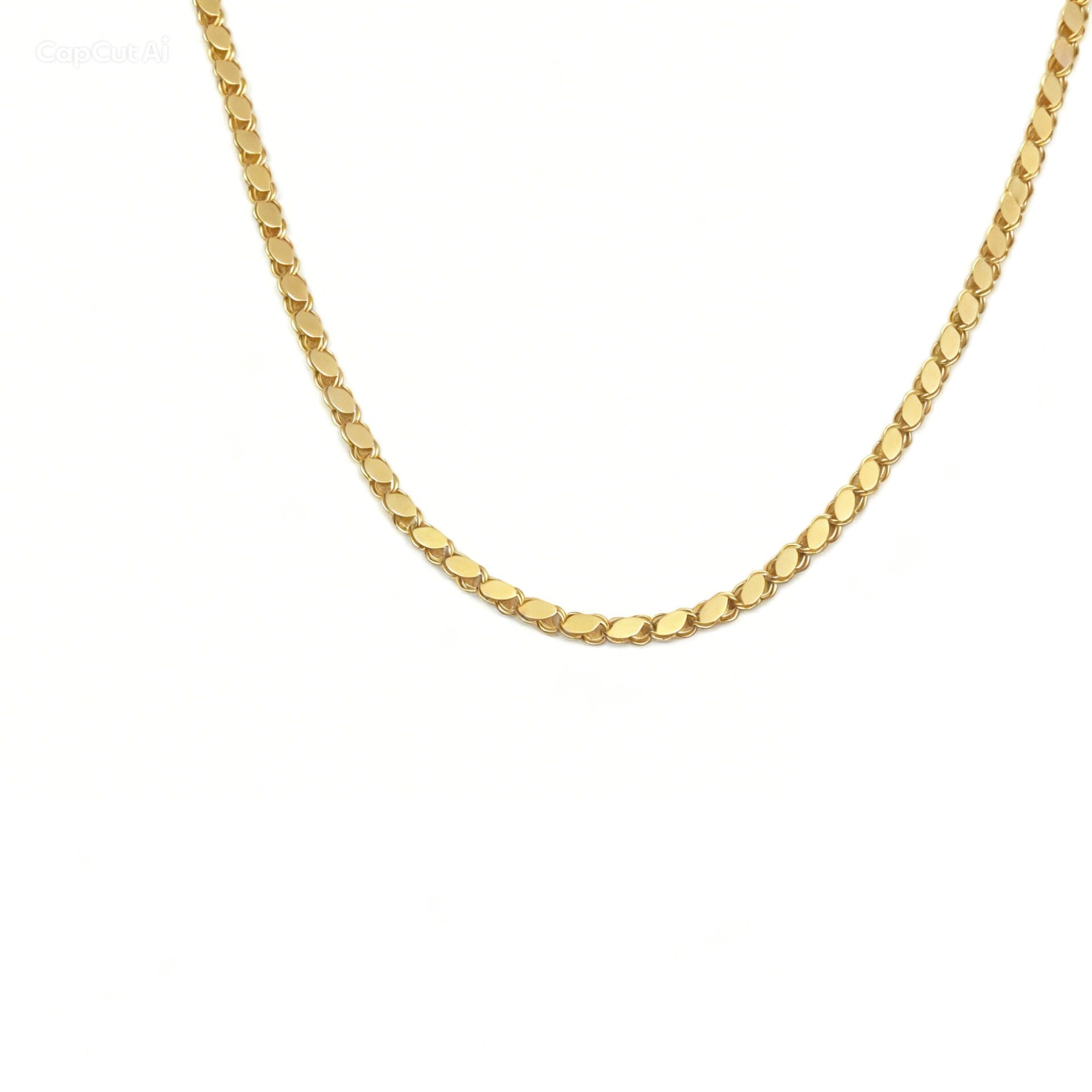 14 ayar altın pullu zincir kolye