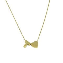 T harfi kalpli kolye