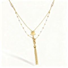 14 ayar altın dorika kolye