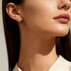 0.10 Karat Tektaş pırlanta küpe