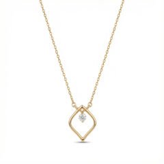 0.05 Karat Pırlanta şans kolyesi