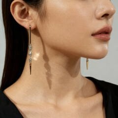 0.26 Karat Pırlanta Tasarım küpe