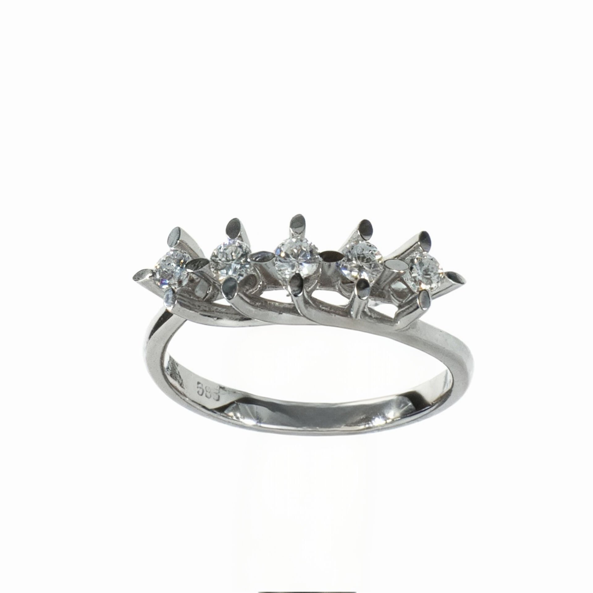 0.35 Karat beştaş pırlanta yüzük