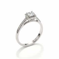 0.45 Karat Baget pırlanta yüzük