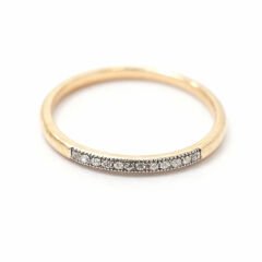 0.11 Karat özel tasarım yarımtur pırlanta yüzük