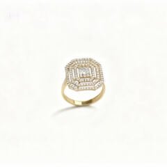 Baget taşlı altın yüzük