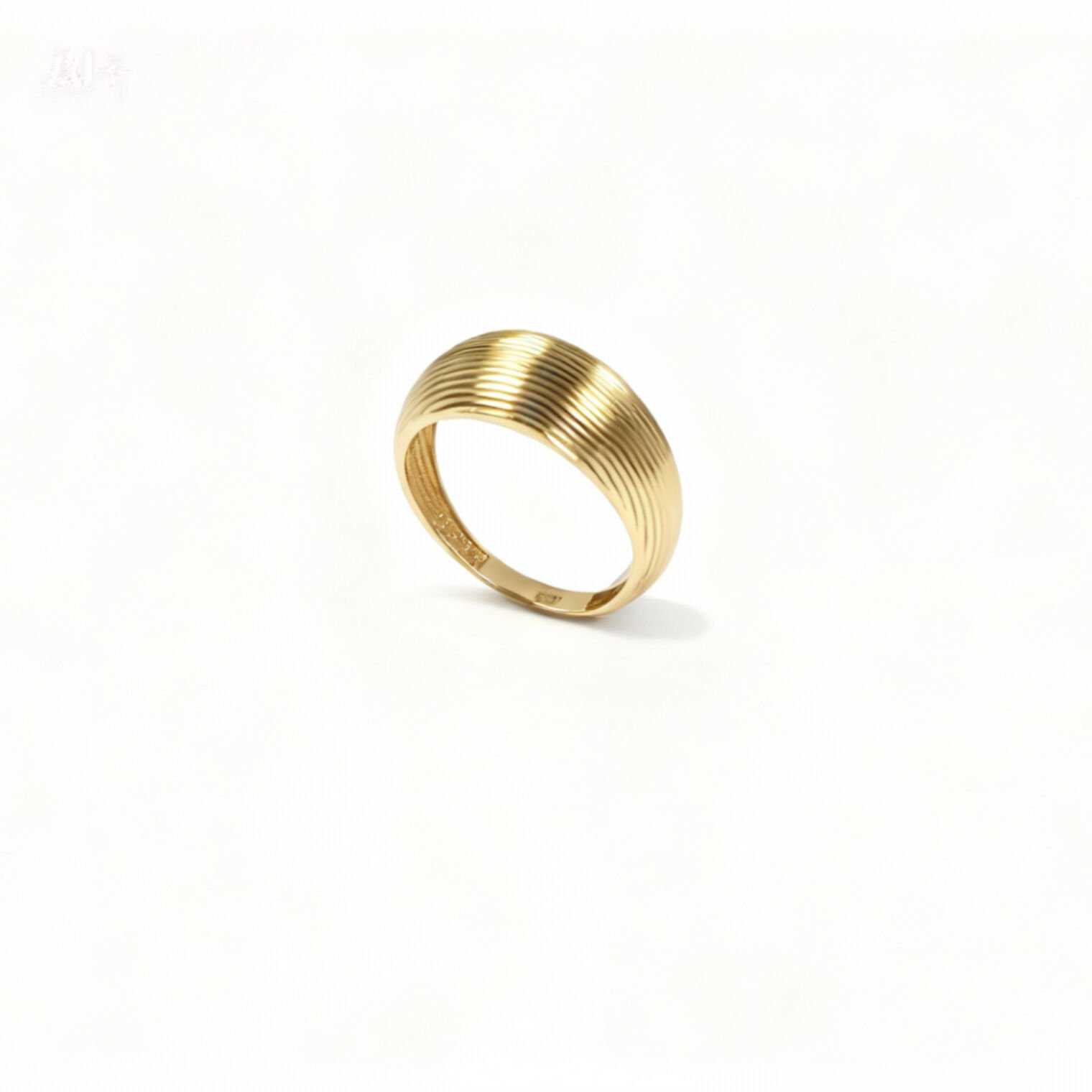 Altın Bombeli çizgili yüzük