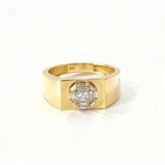 Altın Baget Taşlı Yüzük