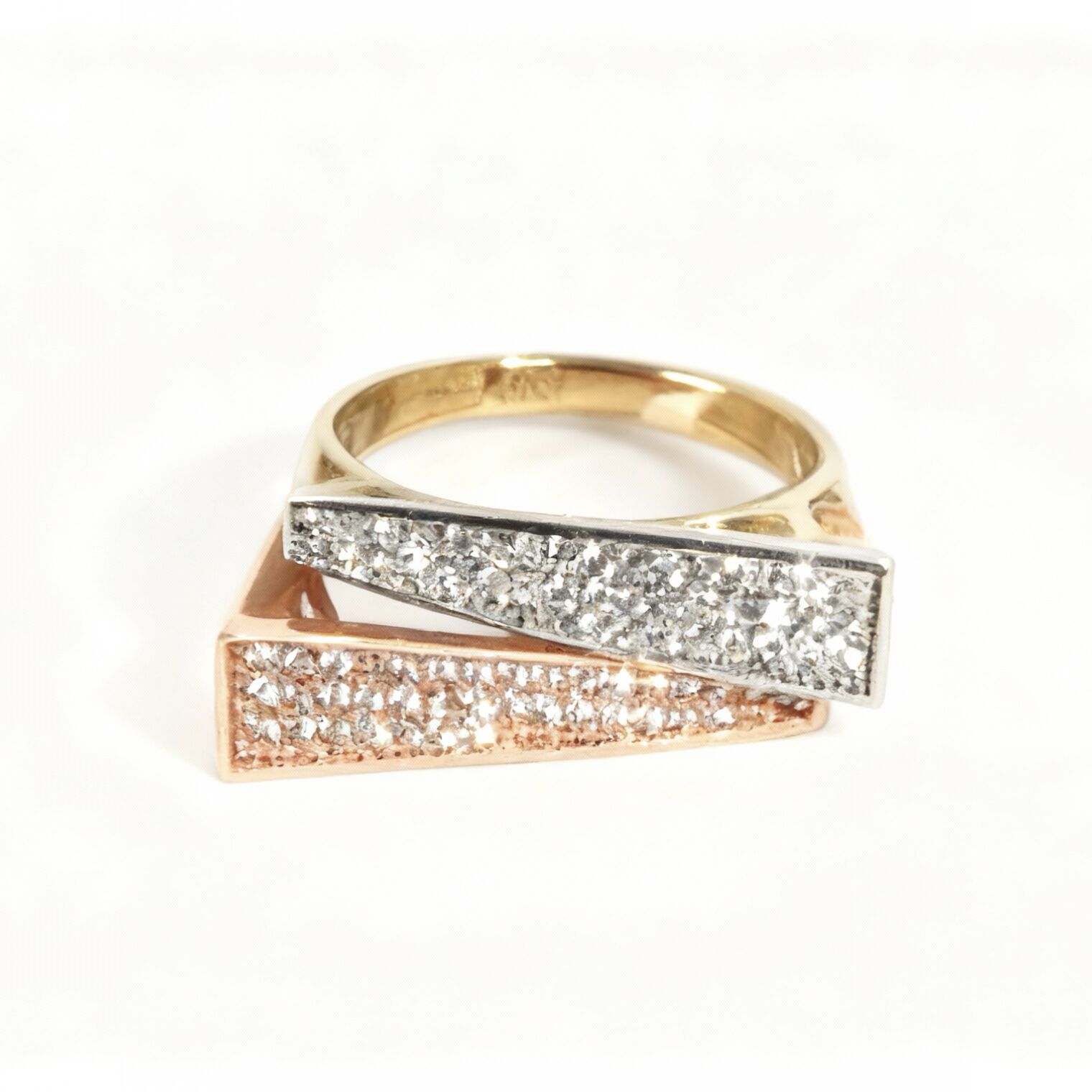 Altın çiftrenk yüzük