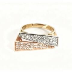 Altın çiftrenk yüzük