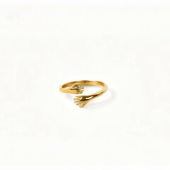 Altın sarılan eller tasarım yüzük