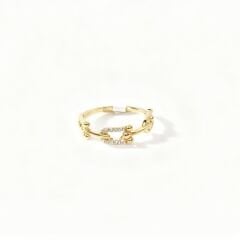 Altın iç içe kilit yüzük