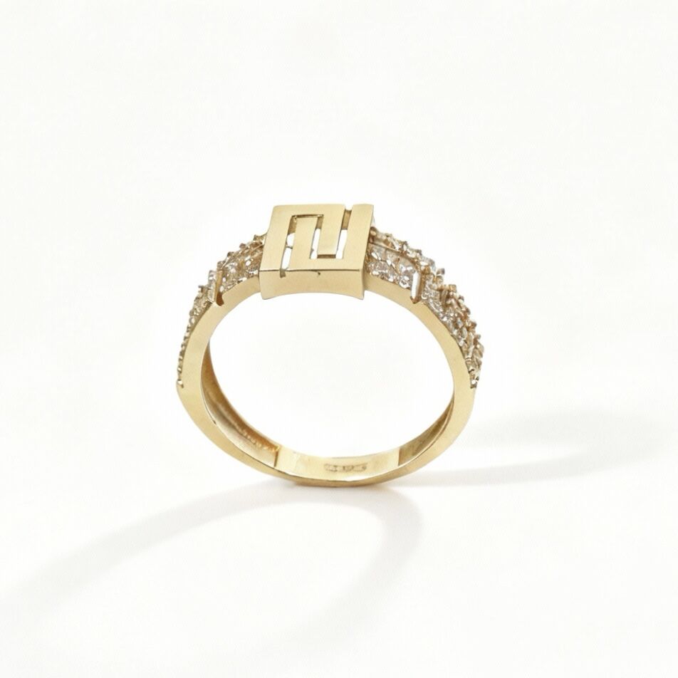 Labirent model altın yüzük