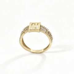 Labirent model altın yüzük