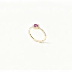 Pembe Safir Altın Yüzük