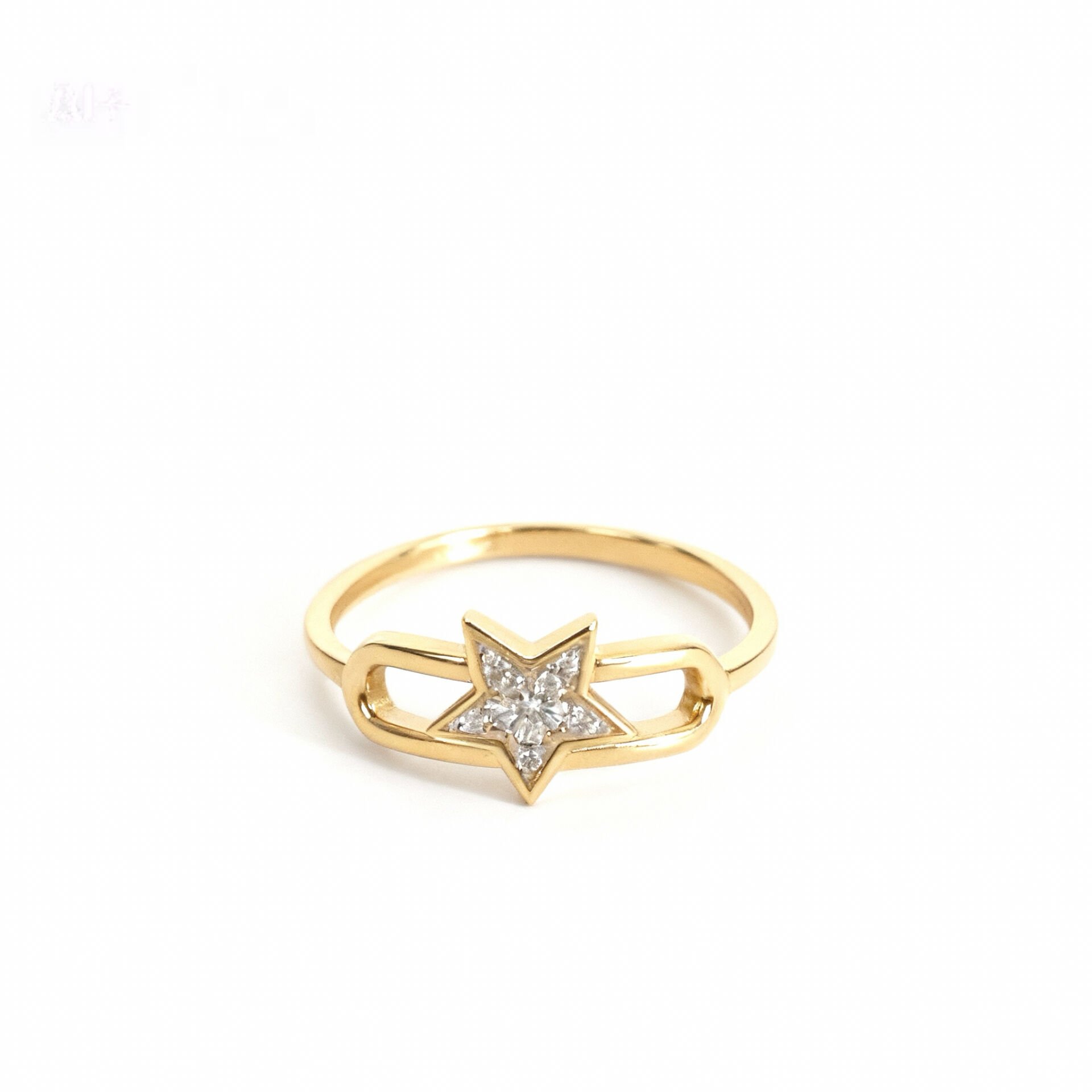 Altın Taşlı Yıldız Yüzük