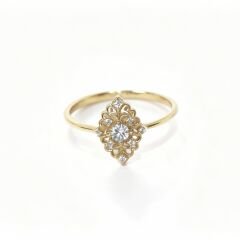 Zirkon Taşlı Vintage Yüzük