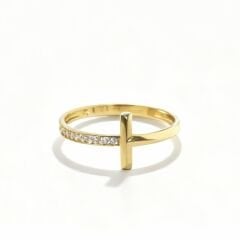 Yarım Sıra Taşlı Yüzük