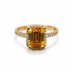 Altın Citrin Yüzük