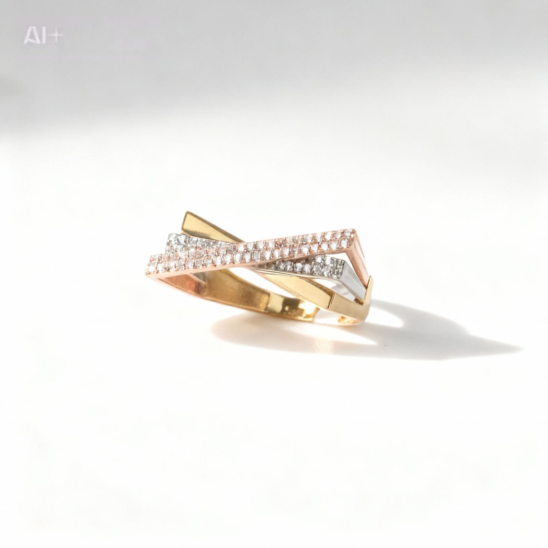 3 Renk Tasarım Altın Yüzük