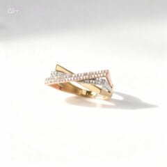 3 Renk Tasarım Altın Yüzük