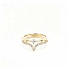 Taşlı Tasarım Altın Yüzük