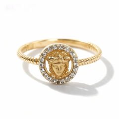 Versace Taşlı Altın Yüzük