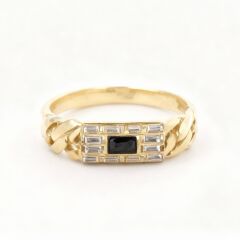 Monaco Chain Sarı Altın Yüzük