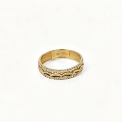 Tasarım Altın Yarımtur Yüzük