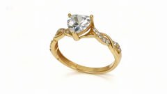 Kalpli Tasarım Altın Yüzük