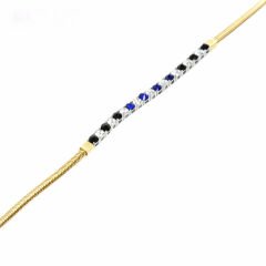 Altın Taşlı Safir Bileklik